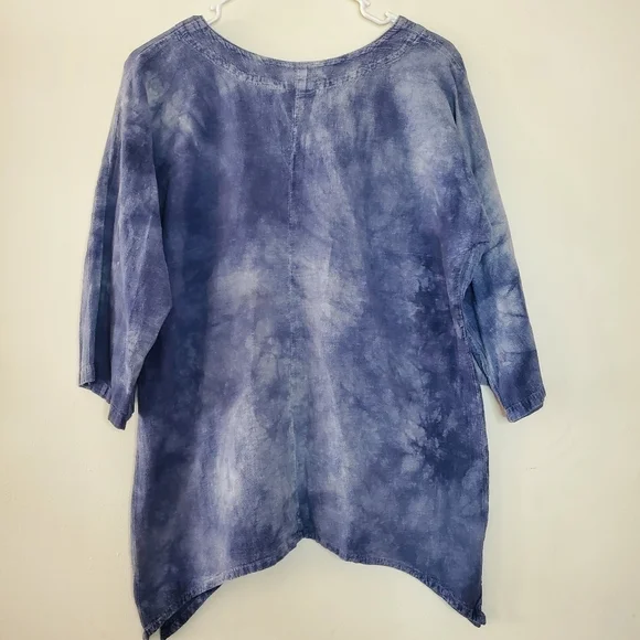 Cottonseed Lagenlook Asymmetrical hem Cotton top size XS/S Coastal - Picture 6 of 10